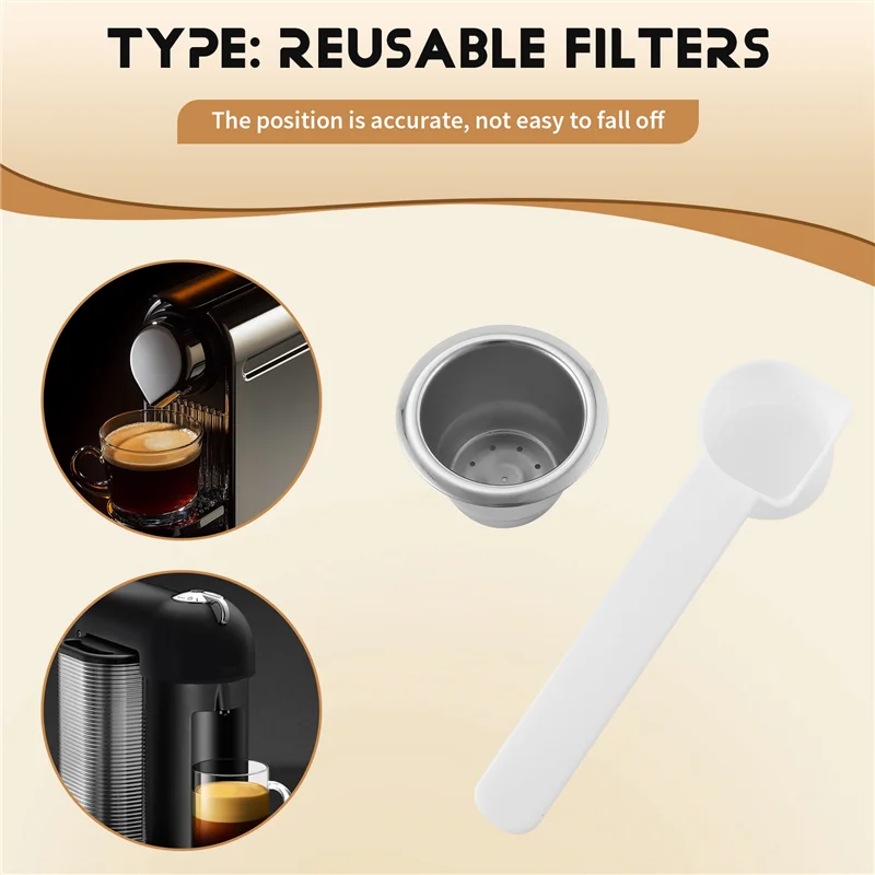 HIM-1 포드 100 씰 스테인레스 스틸 리필 가능 네스프레소 커피 캡슐 네스프레소 머신 에스프레소 커피 메이커 Cu 재사용 가능