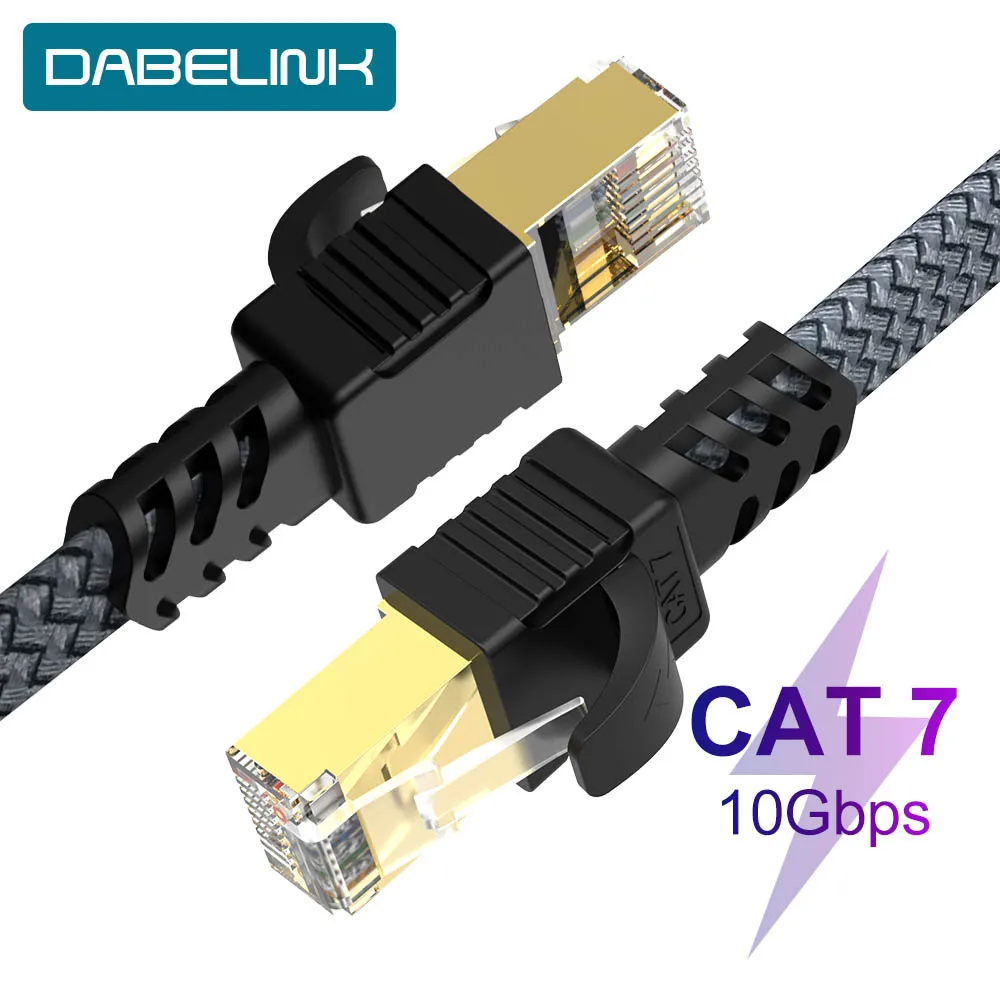 DABELINK Ethernet Cable Cat7 Lan Cable UTP CAT7 RJ45 Network Cable 8m/10m/15m Patch Cord for Laptop Router RJ45 Network Cable