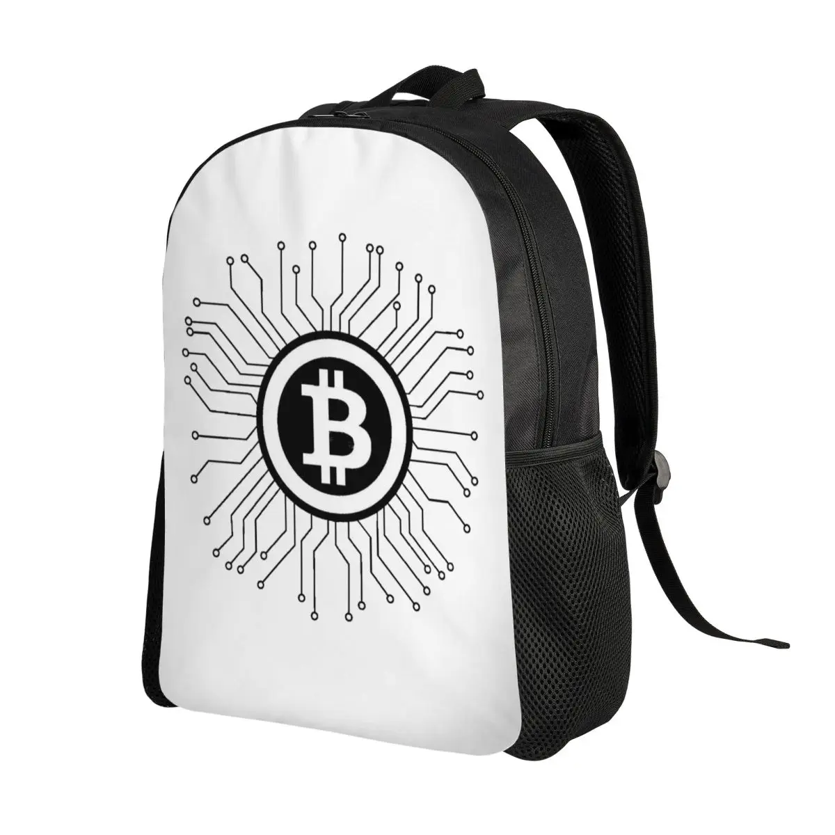 Bitcoin BTC Crypto Currency Backpack Daypack Large Capacity Kids BookBag School Bag Shoulder Bags for Men Women