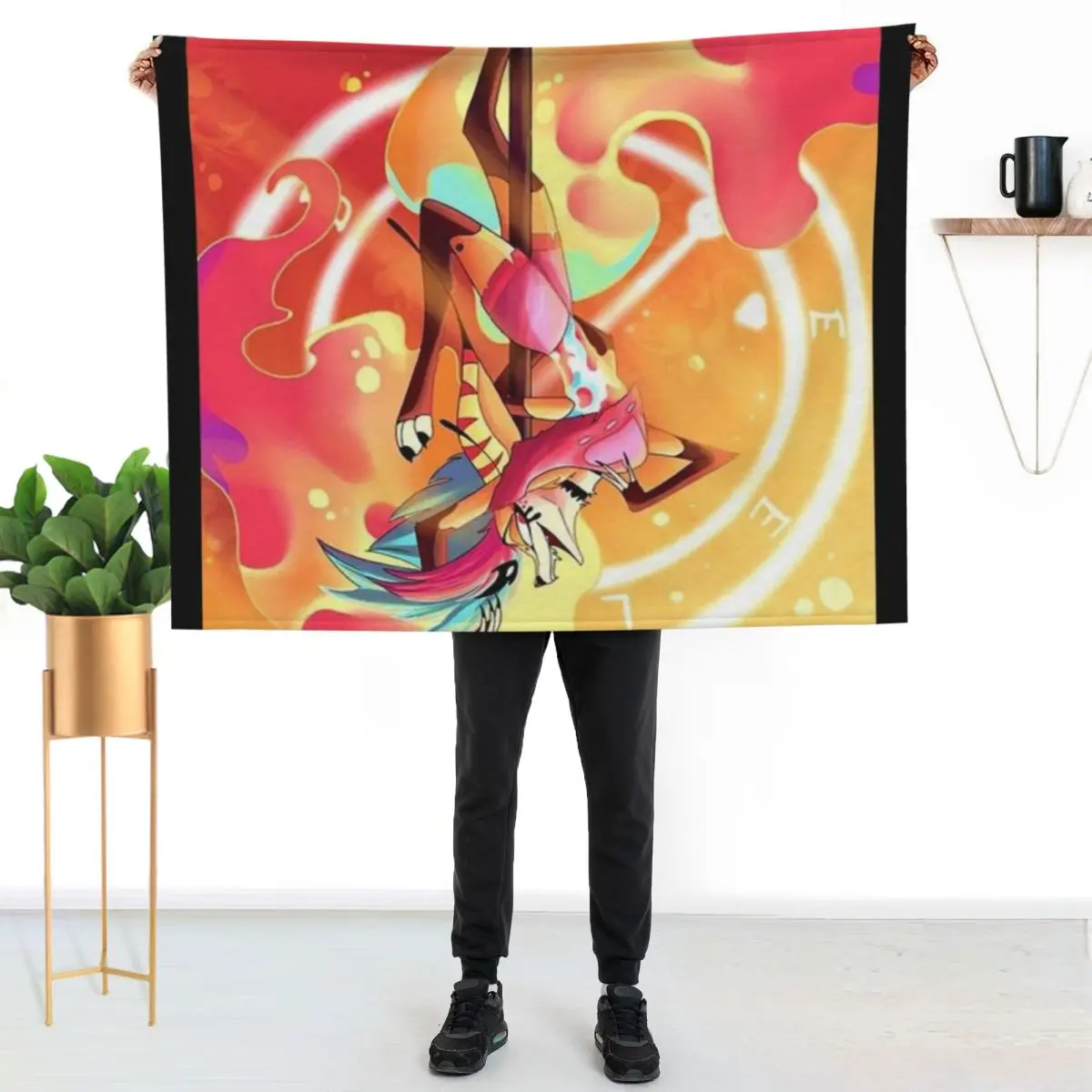 

Helluva Boss Beelzebub Throw Blanket Summer Cool Breathable Blanket for Sleeping