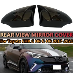 2x For Toyota CHR C HR C-HR 2017 2018 2019 2020 2021 Horn Rearview Mirror Cover Car Wing Side Door Mirror Caps