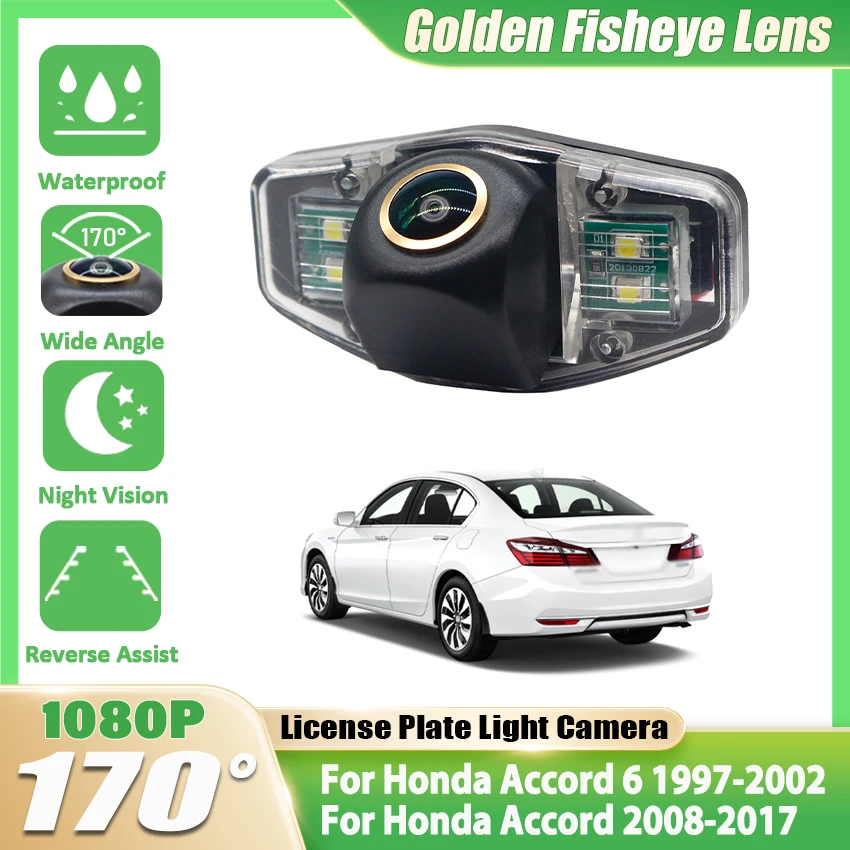 170 Degree HD 1920x1080P Rear Camera For Honda Accord 6 1997-2002 Accord 2008-2017 Civic 2012-2015 Pilot Acura Parking Reverse