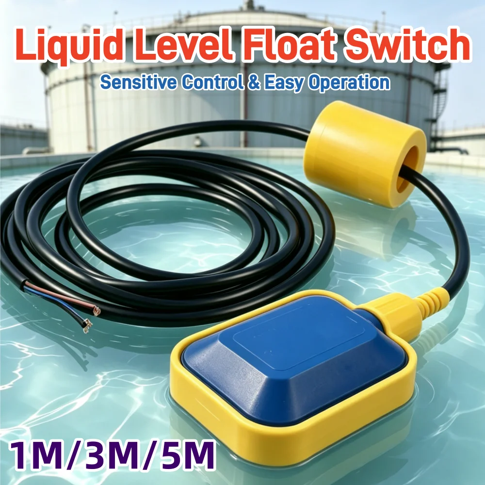 1M 3M 5M Float Switch Water Controller Level Liquid IP65 Fluid Contactor Cable Automatic Sensor Pump Tank Tower Bold Copper Wire