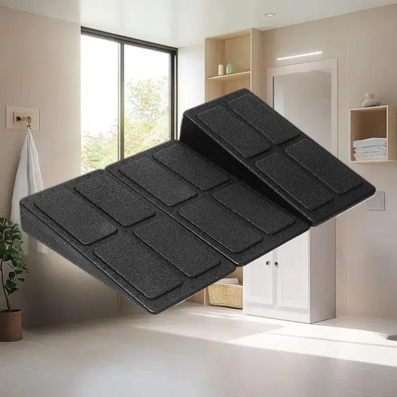 معدات اللياقة البدنية المتينة 3 في واحد - نقالة الساق، إسفين إسفنجي القرفصاء، لوح مائل لرفع الساق، ملحق إسفين اليوغا سهل التركيب #1