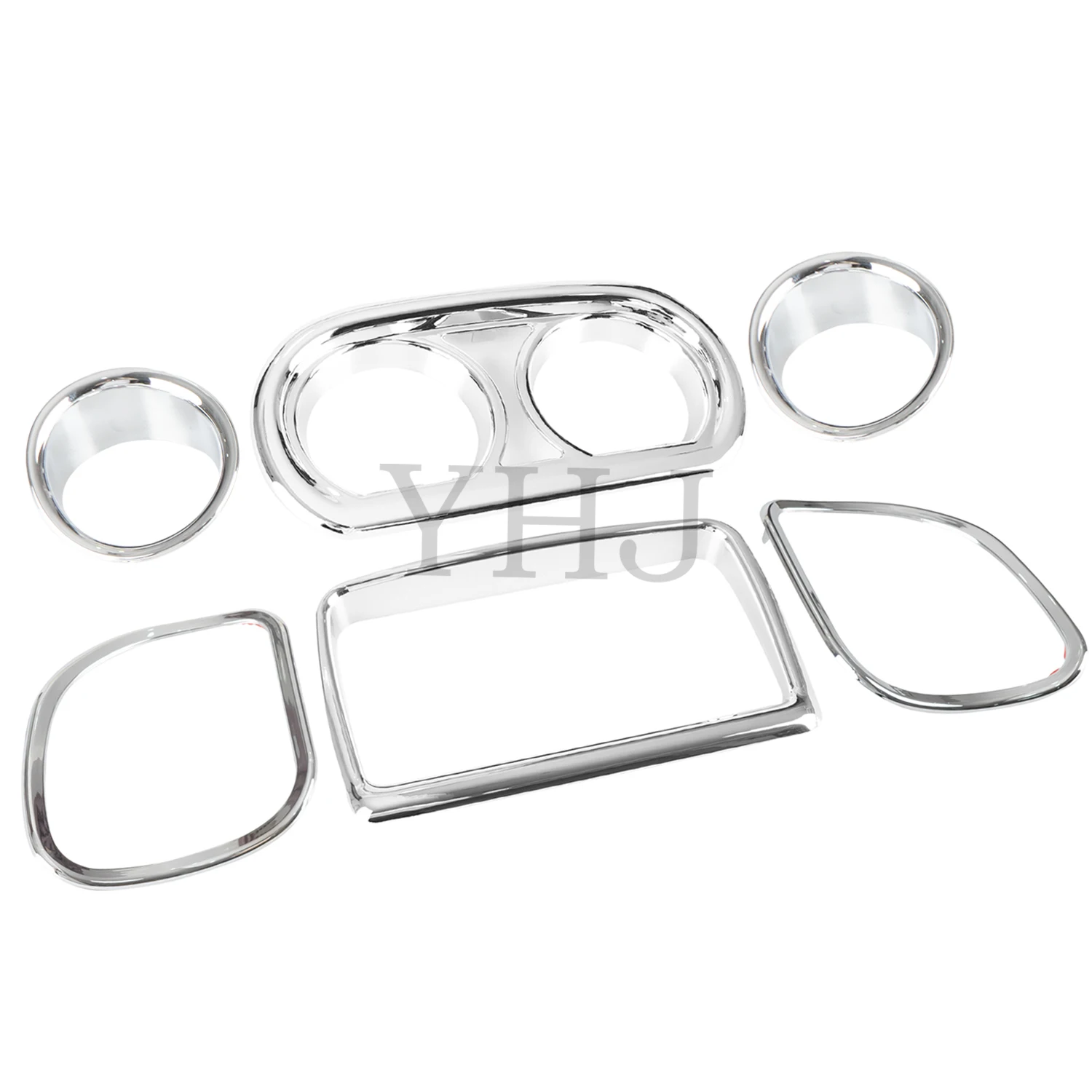 

6 Pcs Kit Inner Fairing Speedometer Radio Speaker Trim For Harley Motorcycle Road Glide FLTRXS FLTRX FLTRU 2015-2022 Chrome