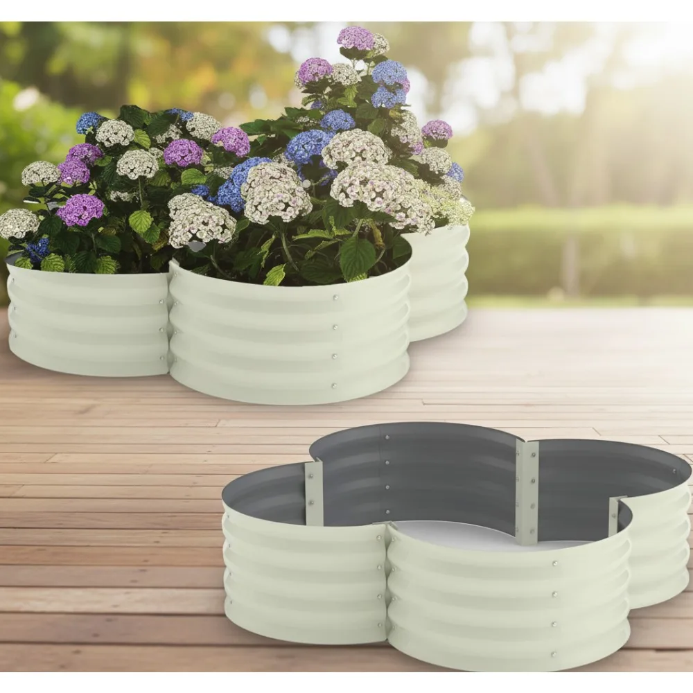 

2-Pack Galvanized Raised Garden Bed, Rust-Resistant Planter Box for Veggies, Herbs & Flowers, Easy Assembly Outdoor Gardening