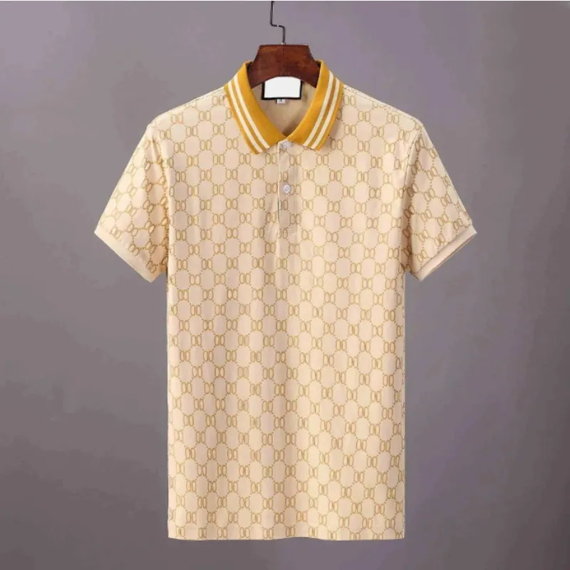 

2025 new men's casual short sleeved lapel polo shirt with men's letters, summer fashion, comfortable and versatile top