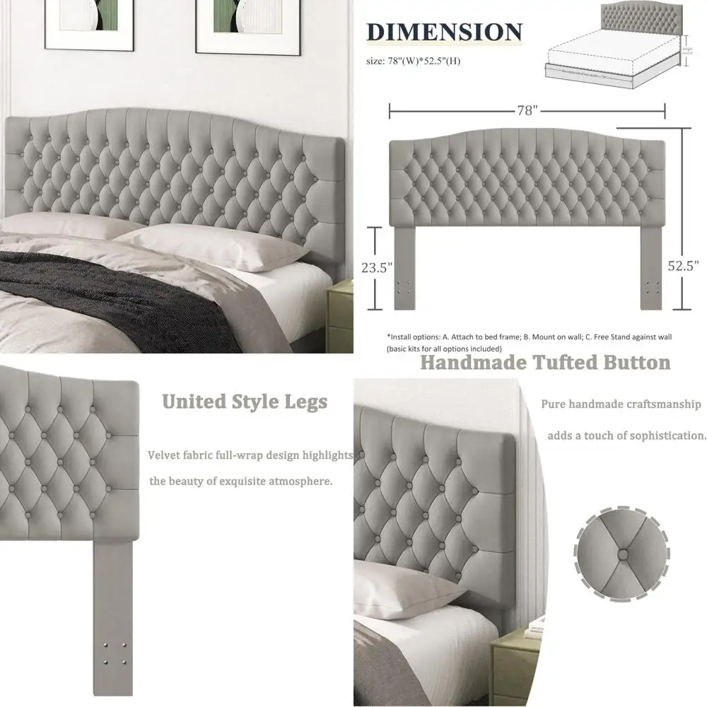 Velvet Tufted Uphol… - image