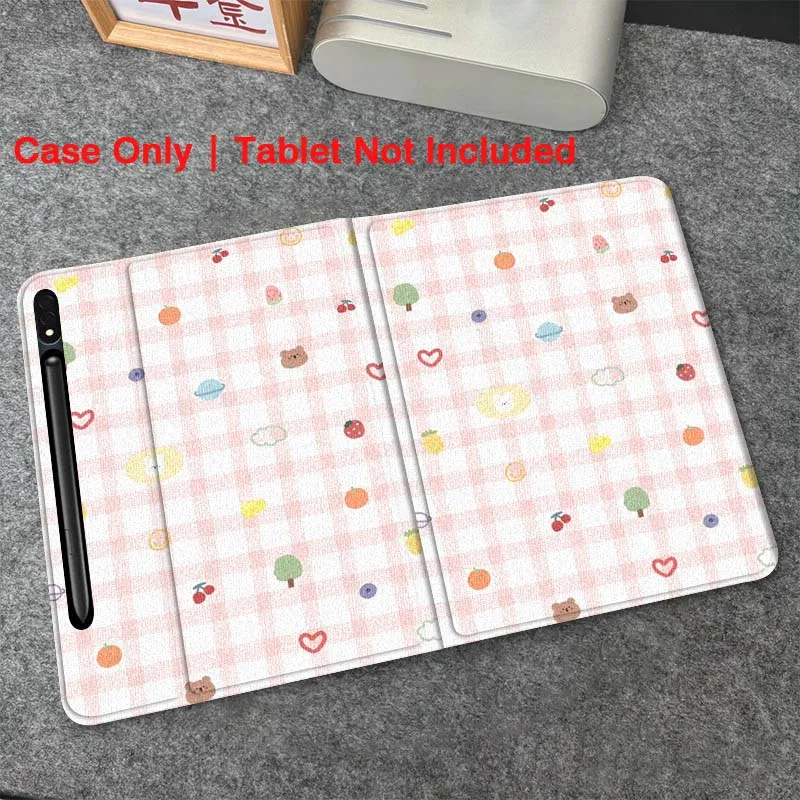 Mode süße Tulpe Herz für Samsung Galaxy Tab S7 S8 S9 S10 11 12,4 13,1 FE Plus Lite Zoll Cover Tablet Hülle