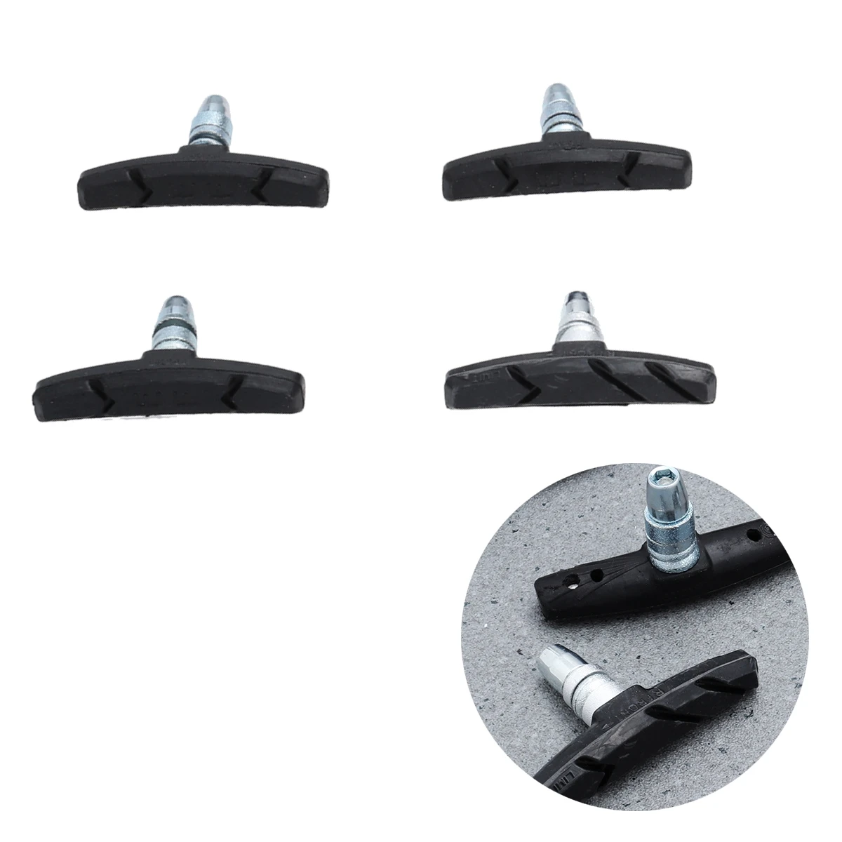 

Replacement for Mountain Road Bike Sturdy Rubber Steel Wear-Resistant Weather-Proof Front Brake Blocks for Long