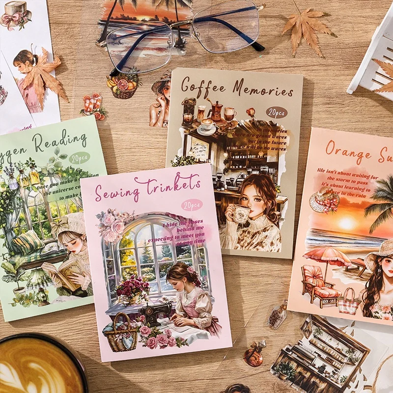 20 قطعة/الوحدة لوحات مذكرة المواد ورقة شياو كيشينغ غير المرغوب فيه مجلة سكرابوكينغ ورقة الديكور القرطاسية