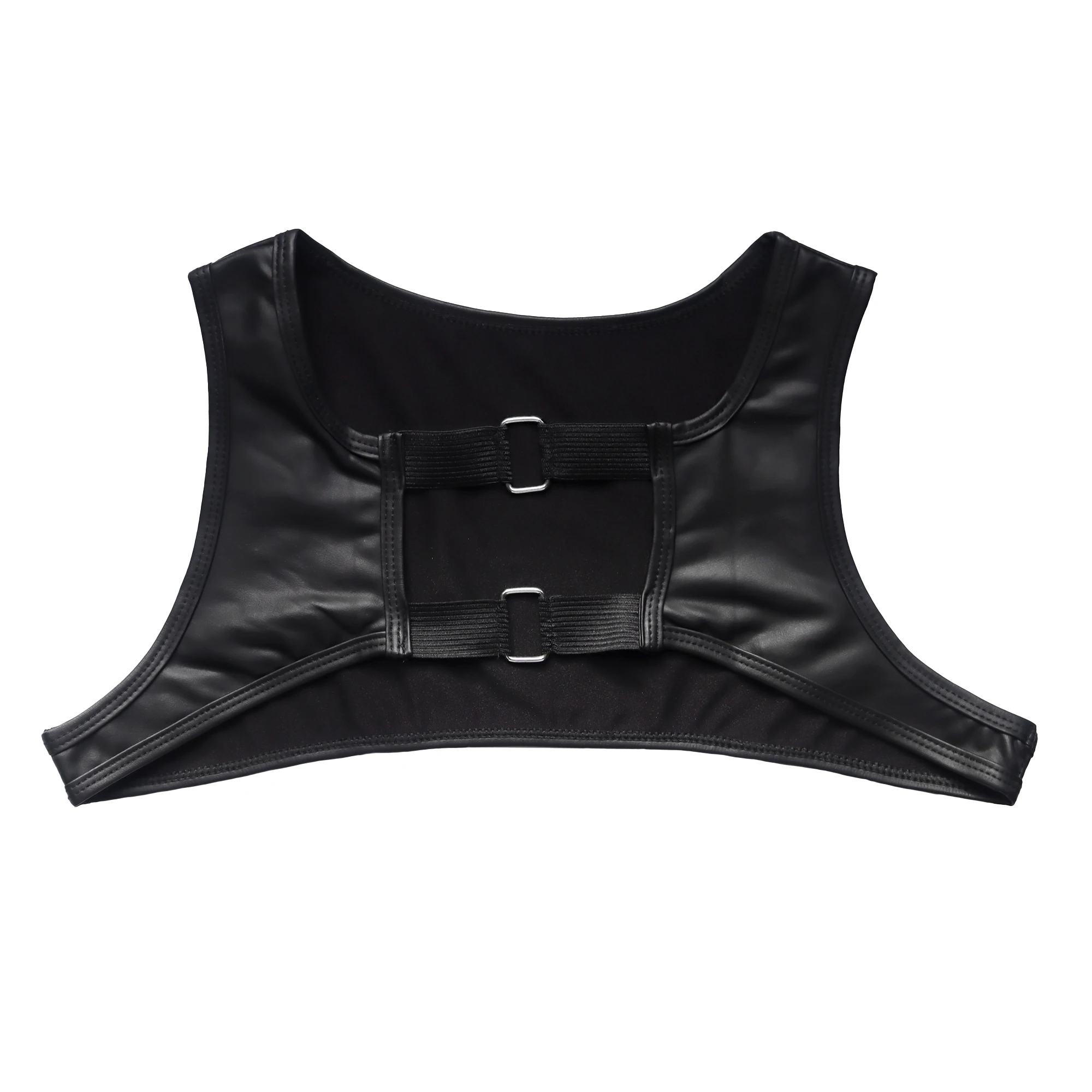 Men's Body Chest Harness Belts Crop Tops Sexy Faux Leather Mini Vests Nightclub Sleeveless Undershirts Gay Erotic Lingerie Tanks