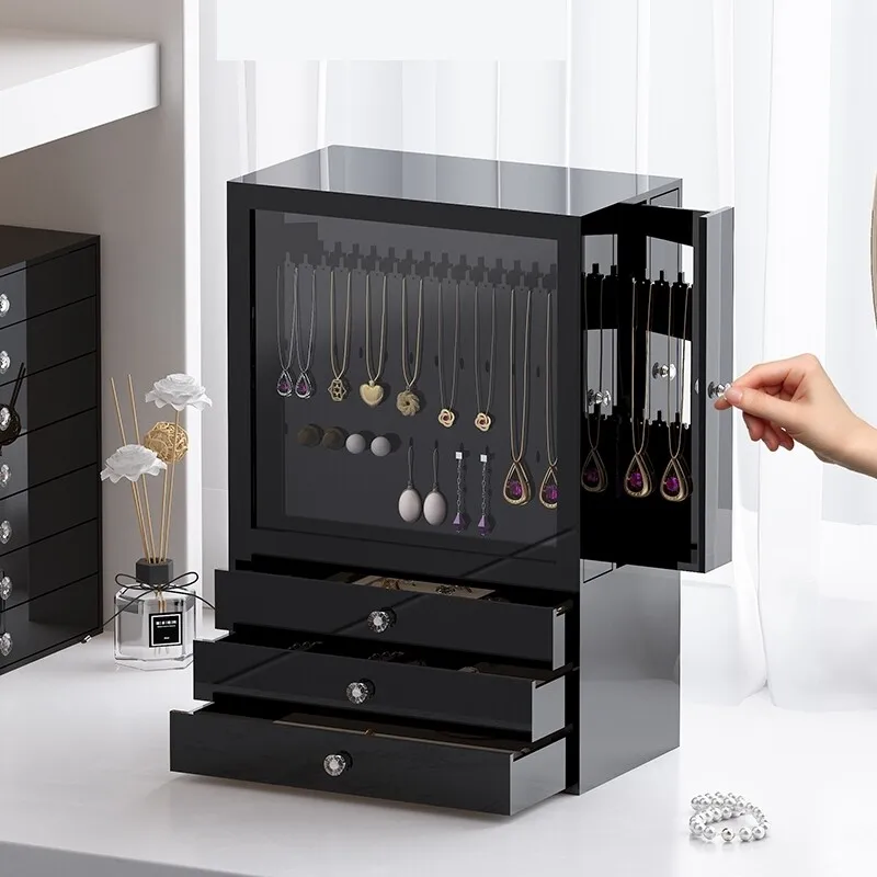 Delicate jewelry storage box, hand jewelry necklace, anti-oxidation acrylic, multi-functional large-capacity multi-layer