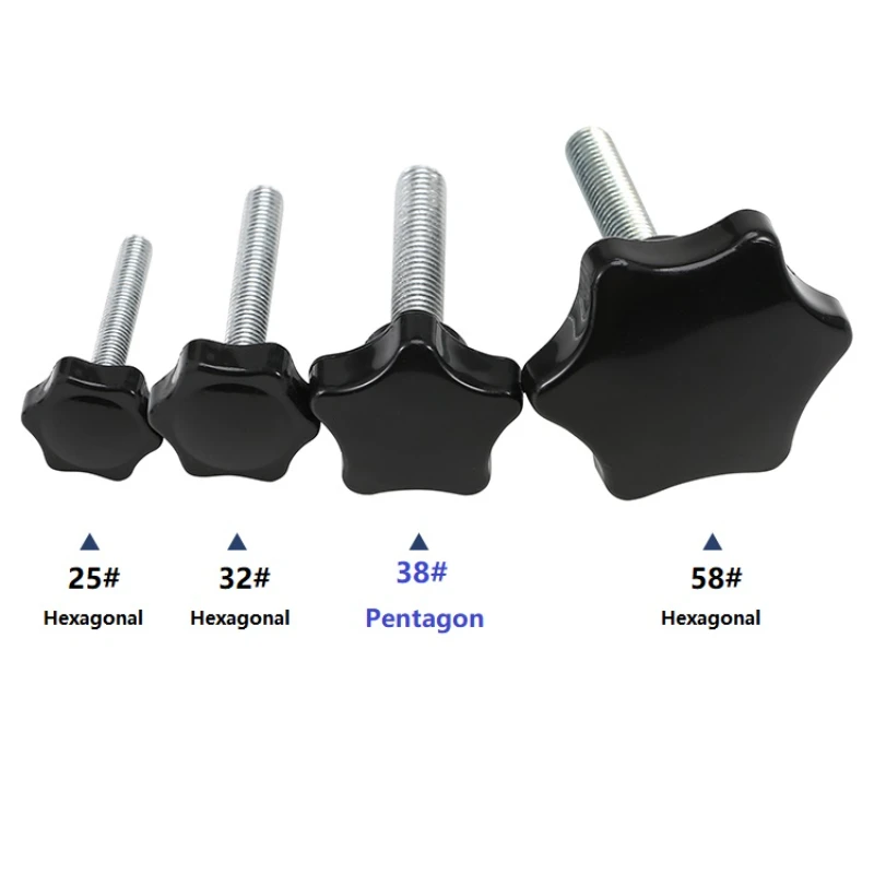 زهر البرقوق مقبض المسمار M4 M5 M6 M8 M10 M12 الكربون الصلب سداسية الموضوع لقط مقبض الترباس تشديد مقبض #3