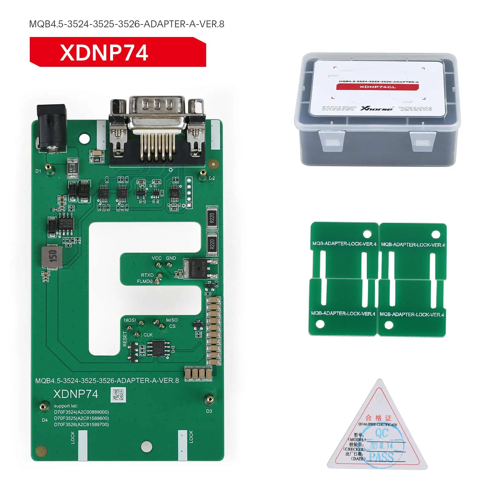 Xhorse MQB48 For VVDI PROG and Key Tool Plus Pad No Disassembly No Soldering 13 Full Set Adapters XDNPM3GL