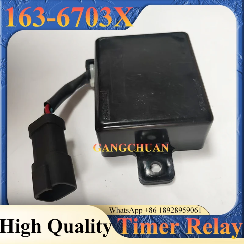 24V Time Relay 163-6703X 163-6703 1636703 Timer Relay fit for Excavator E330C 320C Electric Parts