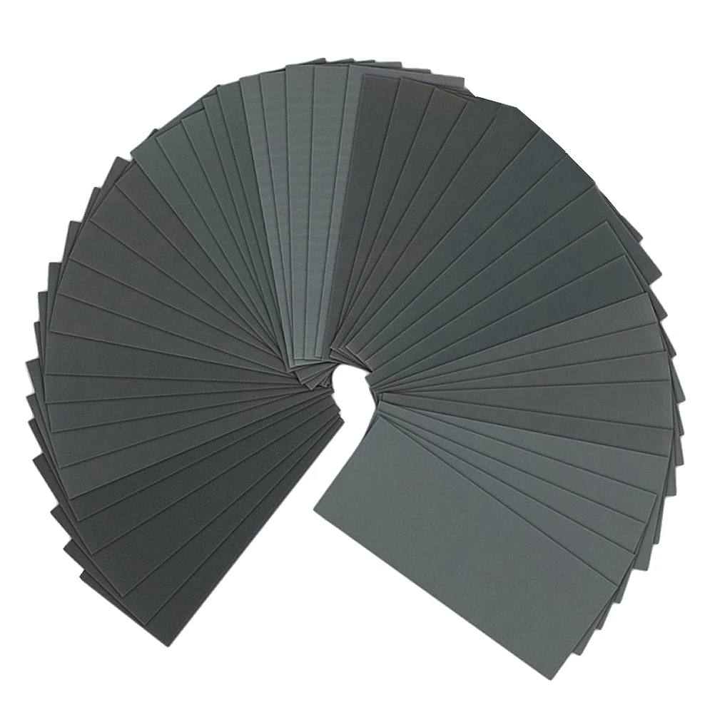 

5PCS 9x3.6 Inches Multi-purpose Sandpaper Set Dry Wet Sandpaper Kit Waterproof Abrasive Paper Sets for Car Woodworking Use Rando