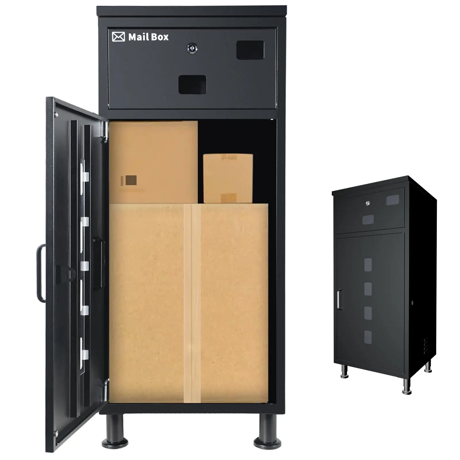 XXL Outdoor Parcel Box 850 x 400 x 400 mmantivol, Adjustable Base, Rainproof, Rustproof, Ventilated, Courier and Parcel