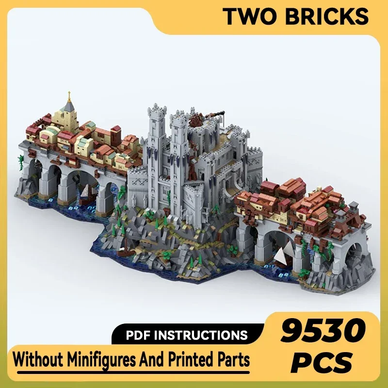 เกมยอดนิยมปราสาทรุ่น Moc อาคารอิฐ Badu Gate Fortress เทคโนโลยี Modular Blocks ของขวัญของเล่นคริสต์มาส DIY ชุดประกอบ