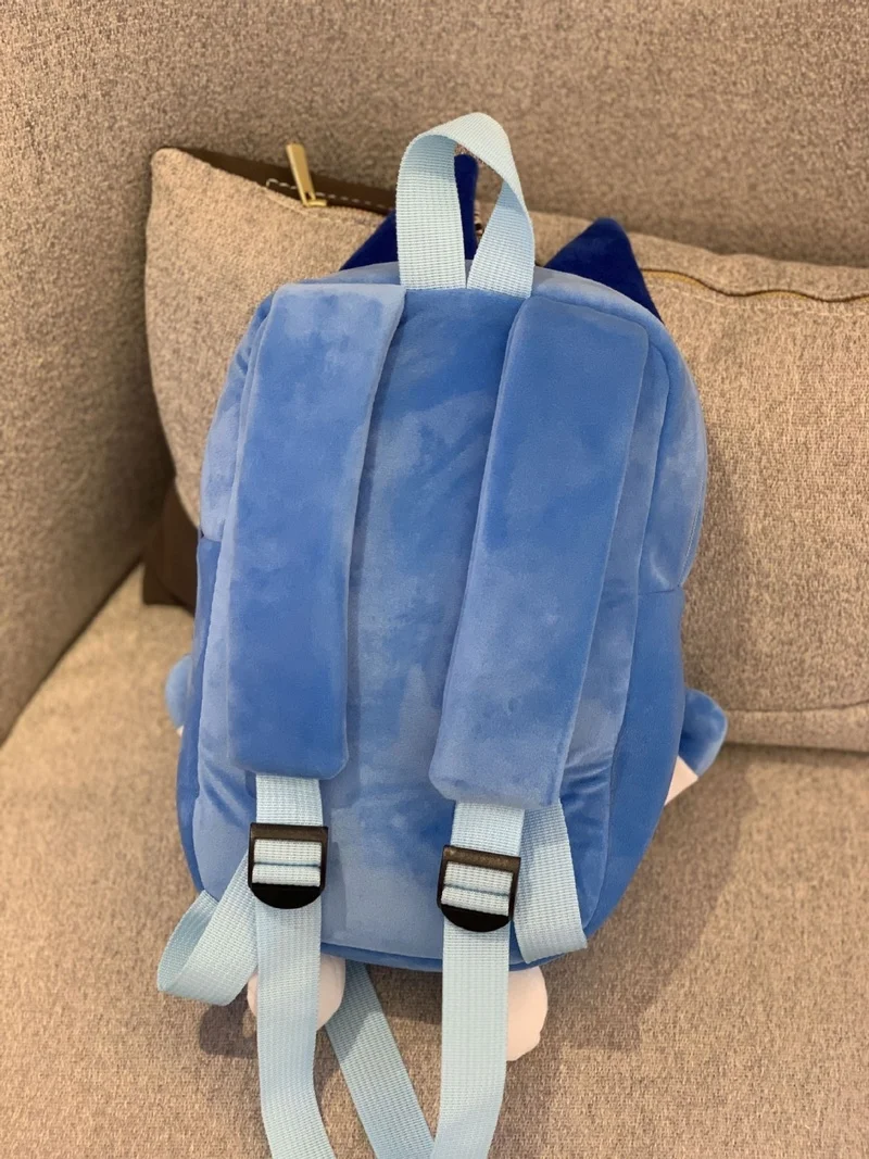 Cartoon Bluey Family Cosplay Children Schoolbag Bluebin Dog Plush Backpack Kawaii Blue Orange Dog Backpack Children Gifts