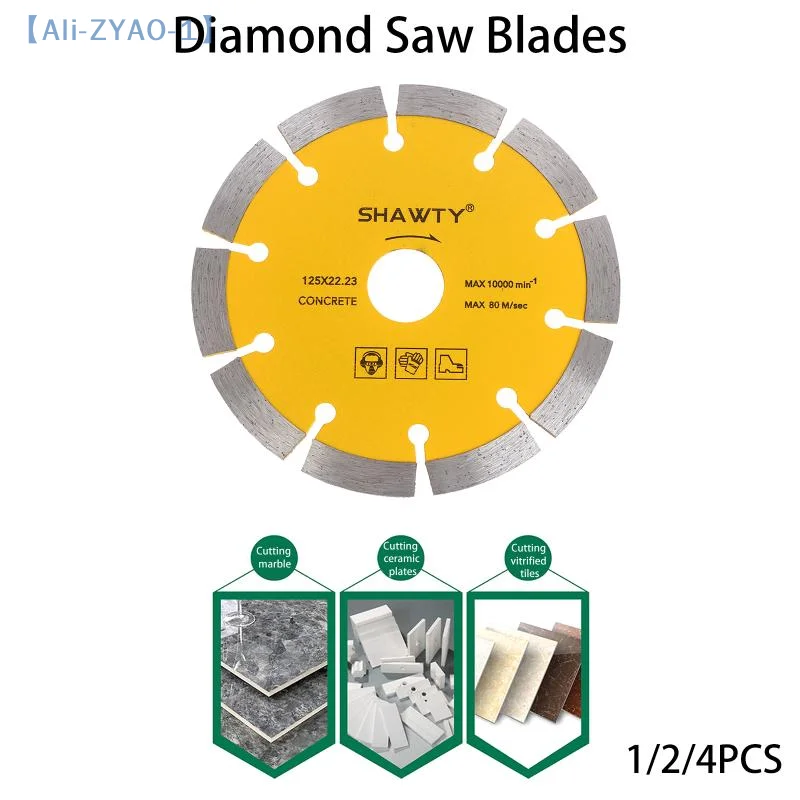 【ZYAO-1】1/2/4 قطعة 125 مللي متر شفرات المنشار القرص شفرة القطع القرص لطاحونة الزوايا قطع الرخام السيراميك الجرانيت الخشب الخرساني