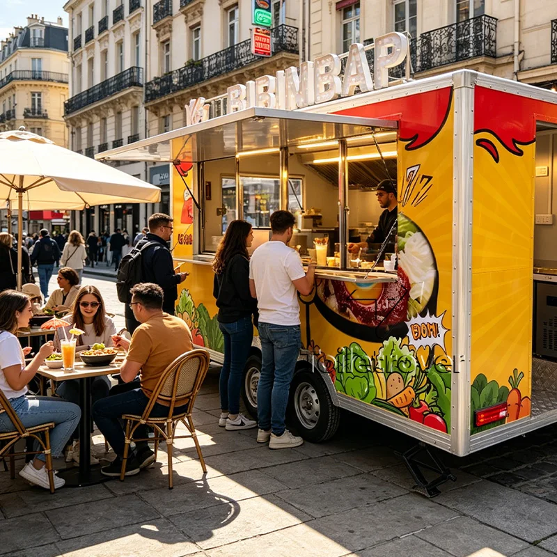 Customized Street Food Trailer Catering Food Truck Fully Equipped Mobile Restaurant Popcorn Concession Trailers