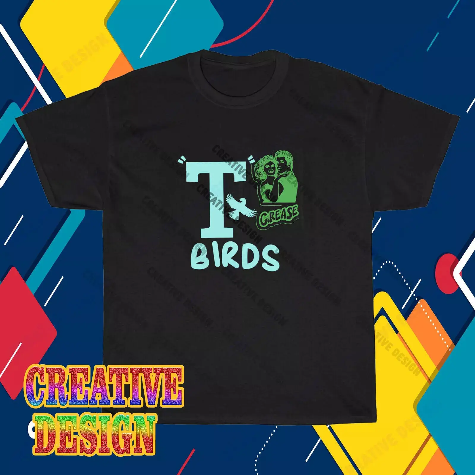 NEW T BIRDS LOGO GREASE MOVIE LOGO T-SHIRT FUNNY S-5XL