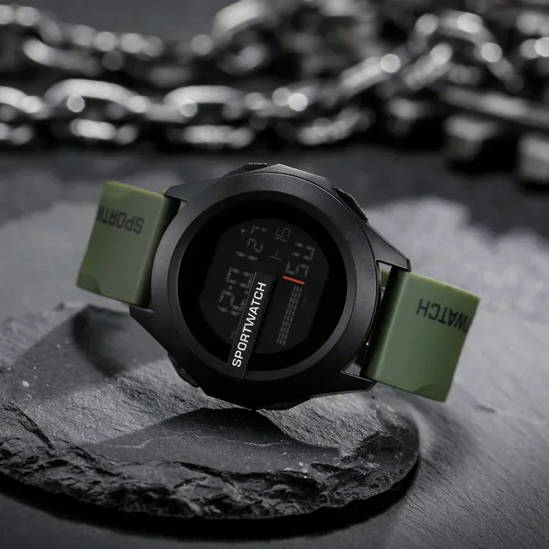 Reloj deportivo Digital para hombre, cronómetro luminoso con fecha y semana, resistente al agua, militar, electrónico, nuevo