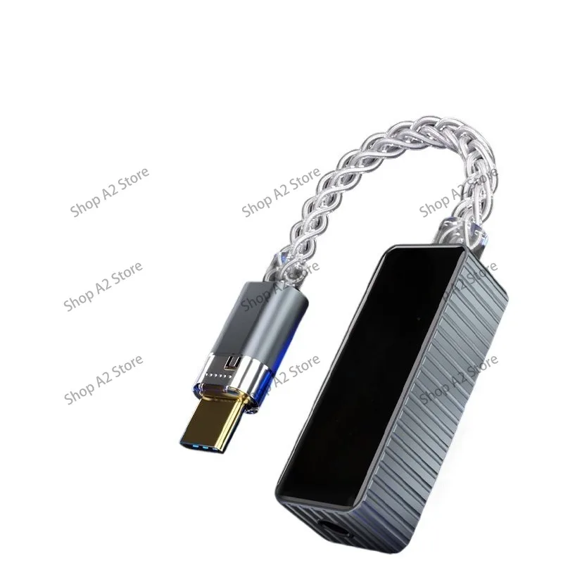 HiFi decoding headset amplifier 3.5mm earphone small tail portable mobile phone typec sound card audio decoding amplifier