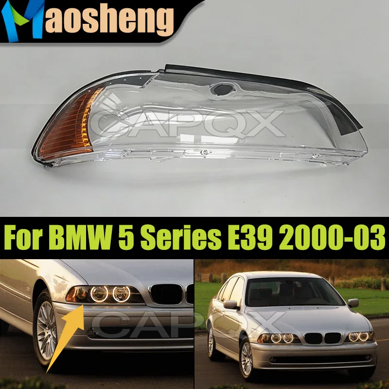 Car Headlight Cover Shell For BMW 5 Series E39 2000 2001 2002 2003 Front Headlight Glass Cover Shell Replacement Lampshade