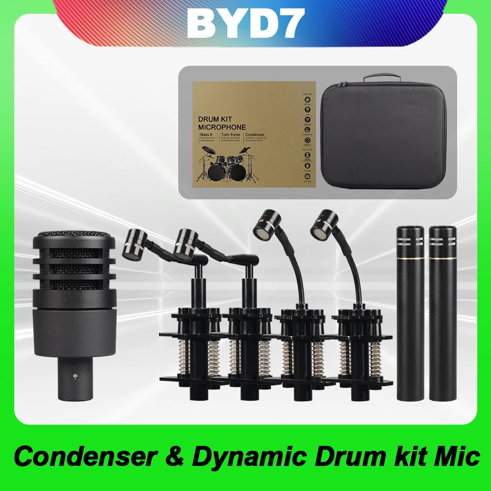 BYD7 All Metal Drum Stand Microphone Top Recording Quality Popular