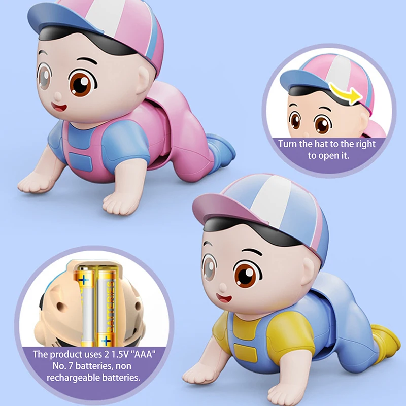 Baby Crawling Guide Toys Training Party Up Crawling Baby Electric Learning To Climb Music Early Education Doll