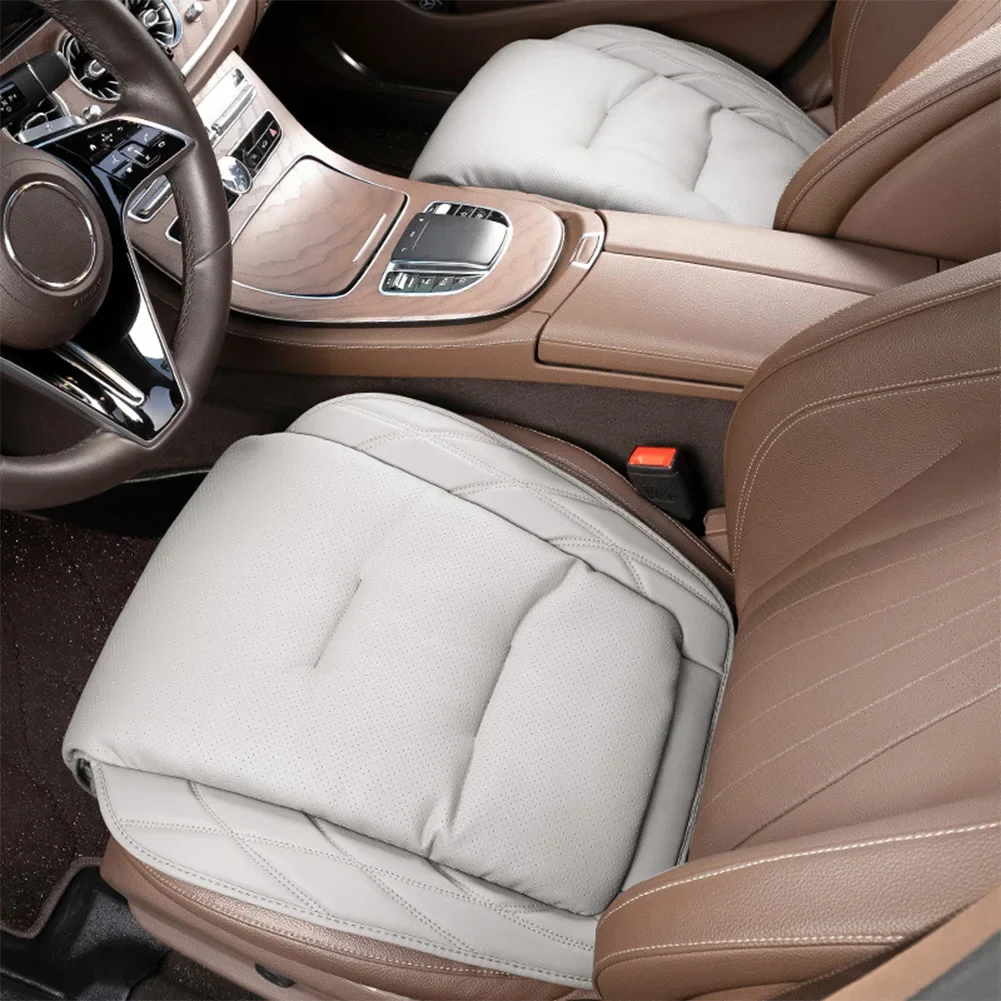 Nappa Leather Car Seat Cushions 2PCS for Front Row Drivers in For BMW and Other Cars Perfect for Year Round Use