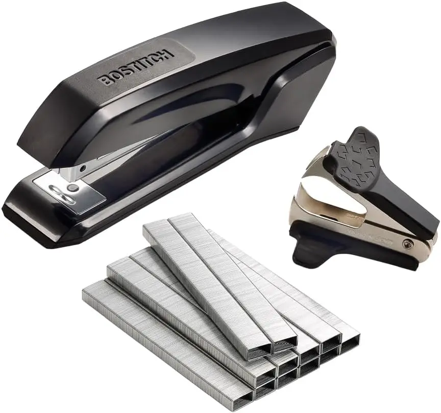 

3-in-1 Stapler Value Pack, 20-Sheet Capacity, 5000 Staples Included, Built-in Remover & Staple Storage, Assorted Colors
