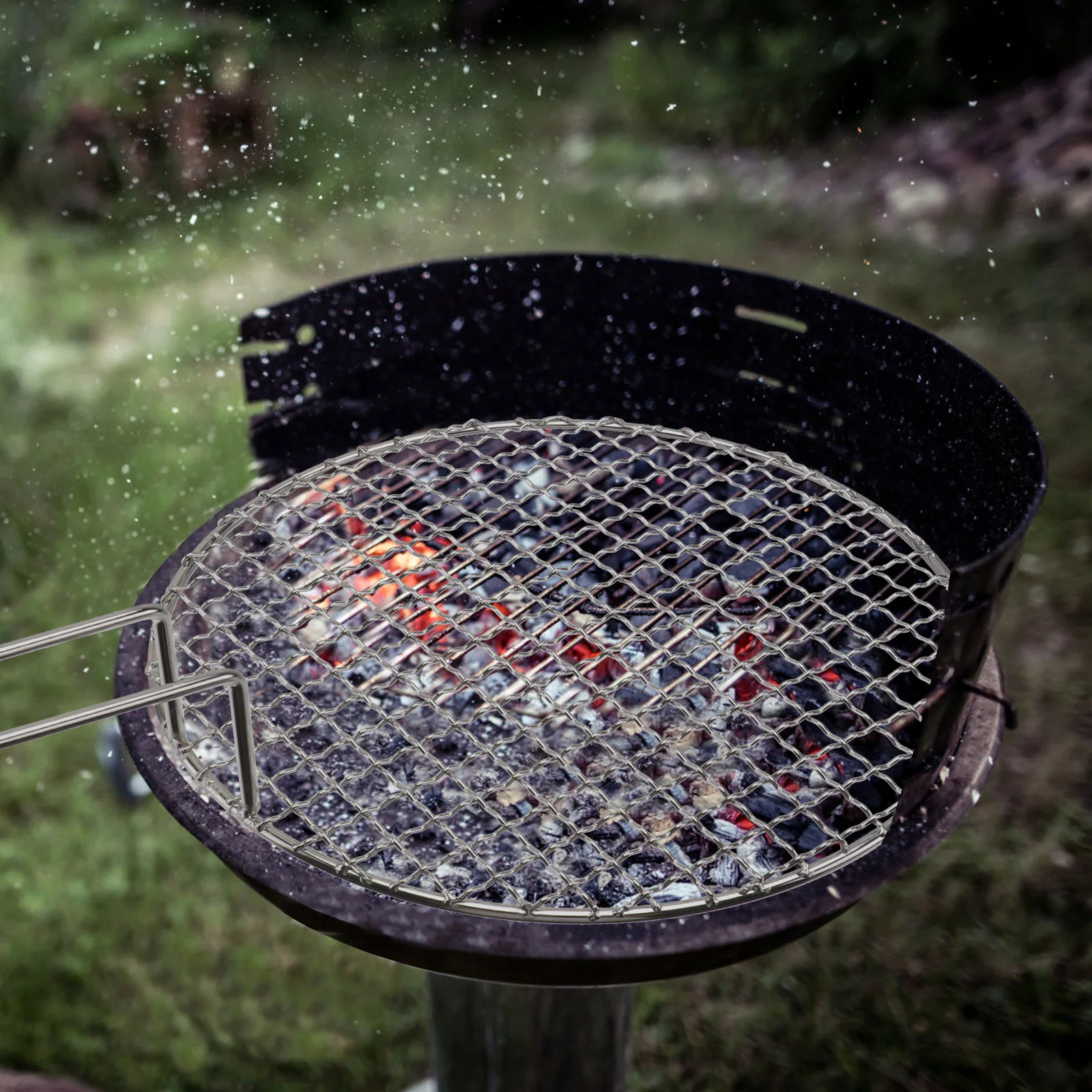 

2Pcs Bbq Grill Rack Durable No Wear Tear Barbecue Wire Mesh Simple Design Healthy Environmental Practical Tool