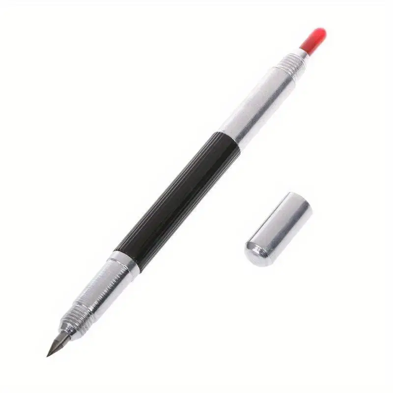 2pcs Double End Sharp Tungsten Steel Tip Scriber Clip Pen for Ceramics Glass Metal Marking Tools 137mm