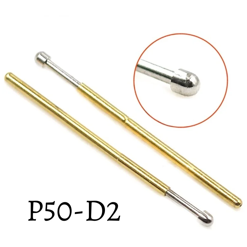 10pcs Test probes P50 Scalable spring Top Needle tip Needle sleeve Round head Flat top Needle tip Welding needle sleeve