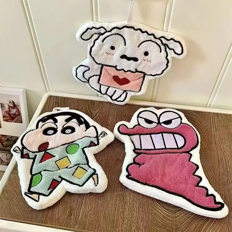 Crayon Shin Chan Anime-Handtuch zum Aufhängen, süßes, super saugfähiges, dickes Handtuch, Badezimmer- und Küchenzubehör – Detail 13