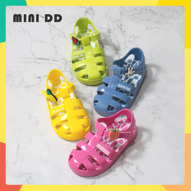 2022 Children\'s Girls Fashion Sandals Stone Pattern Casual Jelly Shoes Summer Non-slip Breathable Kids Shoes DD028