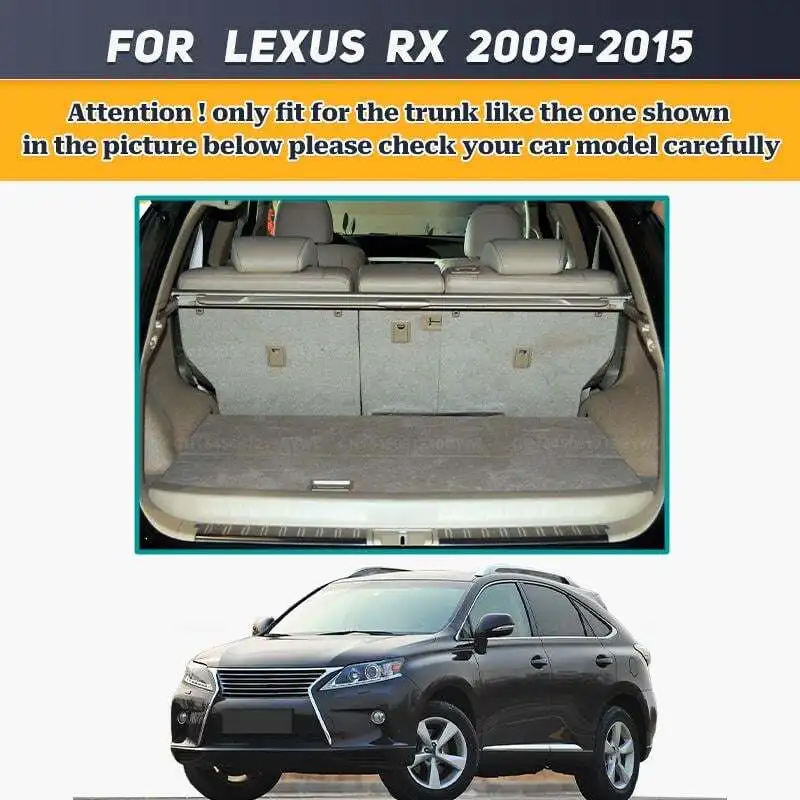 For LEXUS RX Series 2009-2015 Auto Full Coverage Trunk Mat Car Anti-dirty Pad Protective Pad Cargo Liner Interior Accessories