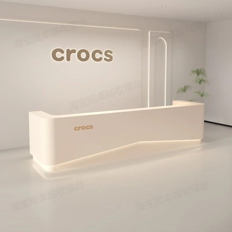 Welcome Display Reception Desks Company Executive Aesthetic Minimalist Reception Desks Modern Design Mostrador Office Furniture