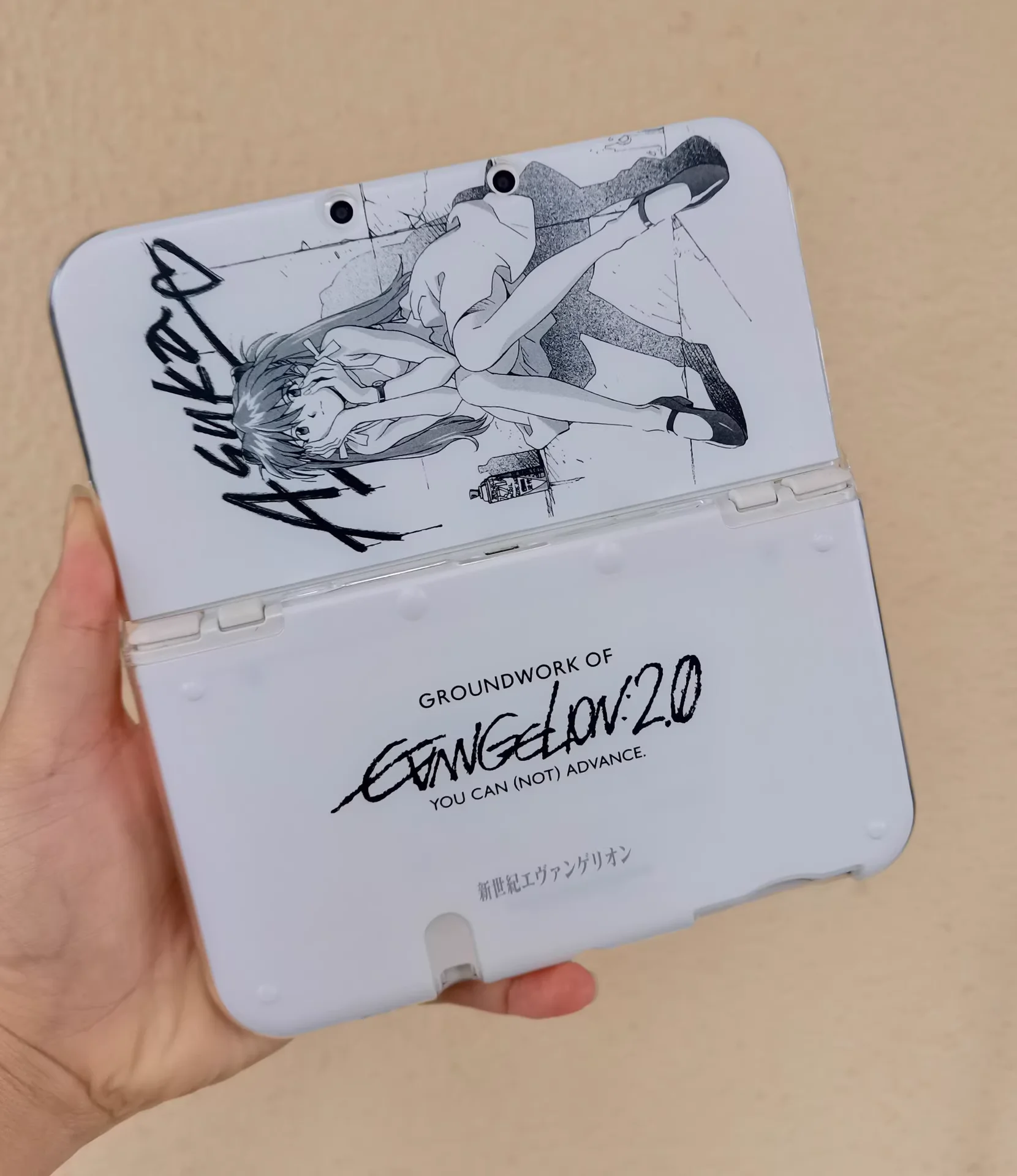 New 3DS Console Replacement Shell EVA Asuka White Case Illustrations New 3DS Replacement Shell AE Shell