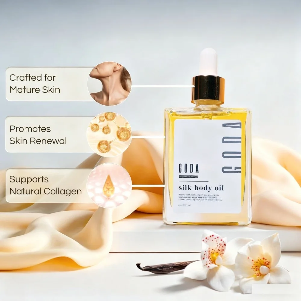 زيت الجسم والحرير من جودا وزيت عطري لفرمون، غير دهني، يقلل من الخشونة، يقلل من العيوب، ويوازن الماء والزيت #4