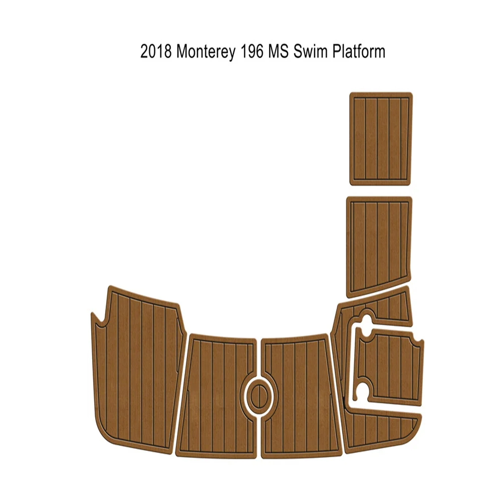 Swim Platfrom Step Pad Boat EVA Foam Faux Teak Deck Floor For 2018 Monterey 196 MS