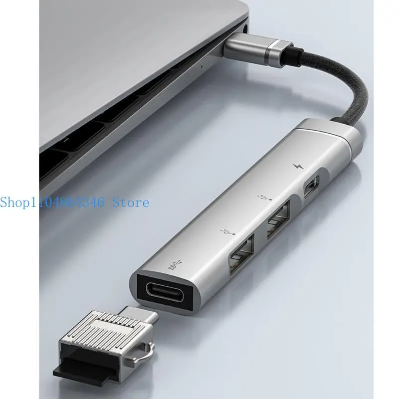 652F Type C to USB Hub Adapter for Phones,Tablets, USB Devices Multi USB Port
