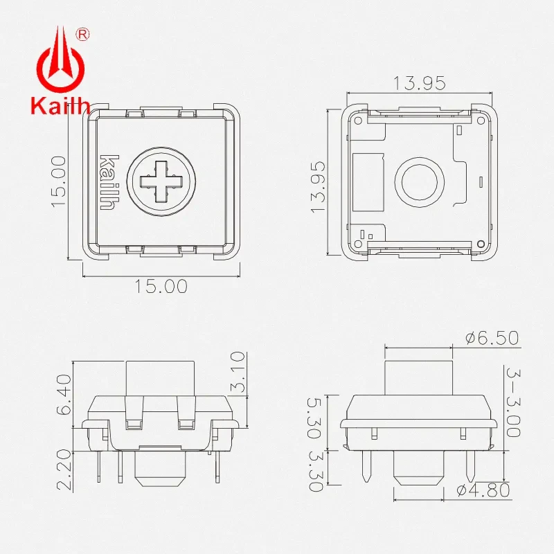 Kailh Choc V2 Low Profile Switch 1353 Chocolate V2 Mechanical Keyboard Switches Custom DIY Clicky Tactile Linear Blue Red Brown