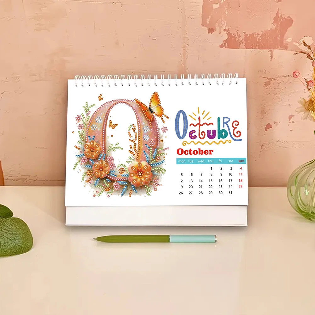 

Diamond Painting Monthly Calendar Kit Diamond Art Calendar for DIY Crafts Party (B)