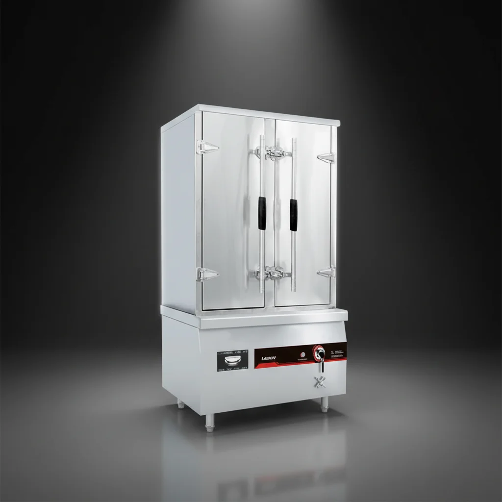 24-Tray Stainless Steel Industrial Induction Rice Steamer With High-Power 20000W For Fast Food Restaurants And Idli/Bean
