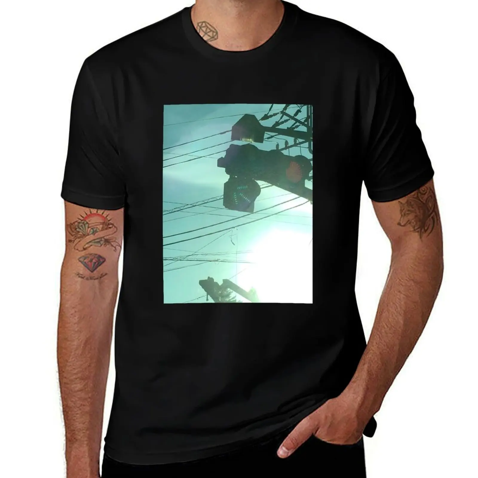 A Japanese traffic light T-Shirt Active Wear Sports T-Shirt for Men