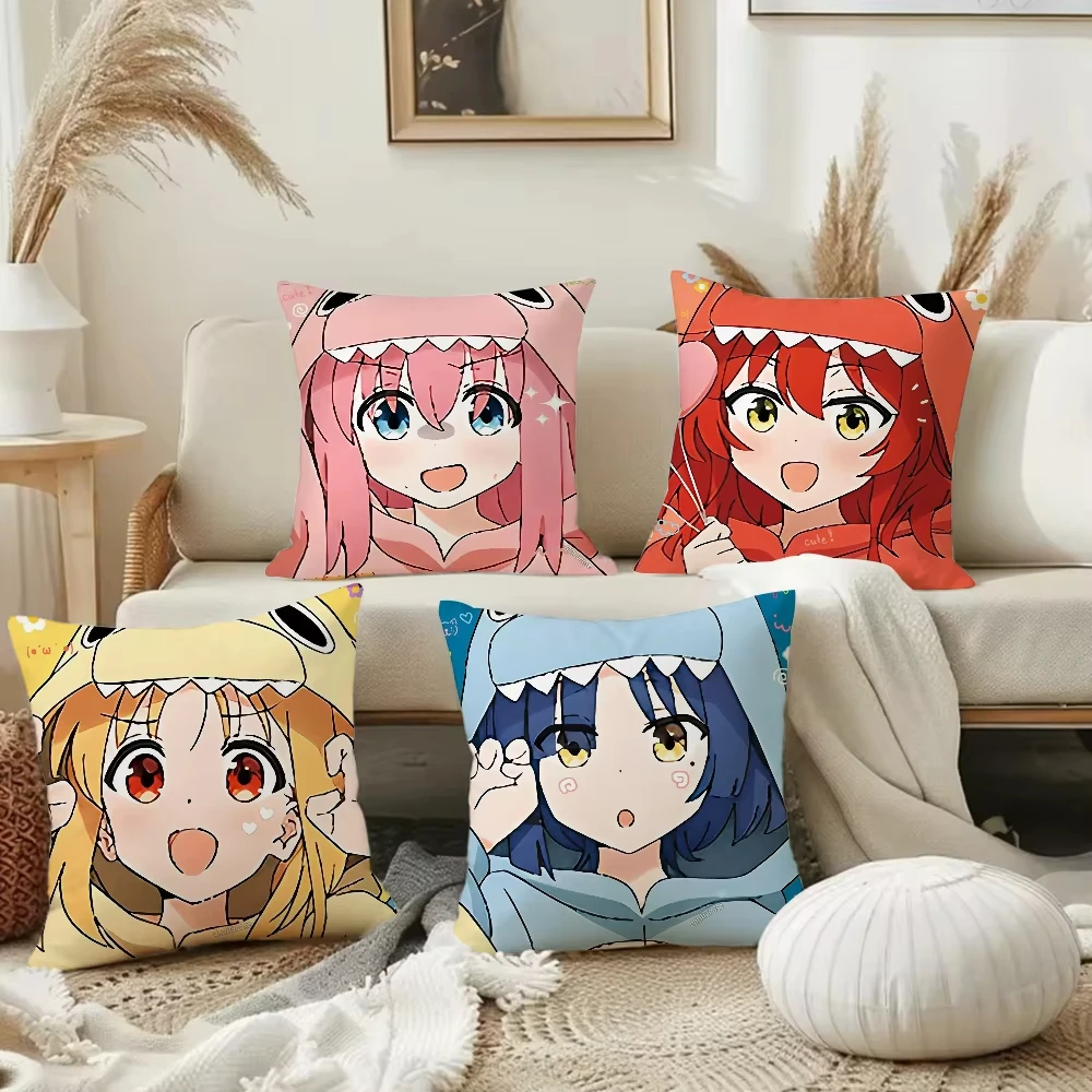 

Наволочка Bocchi The Rock, двусторонняя квадратная наволочка из короткого плюша для дивана, спальни, прикроватного декора и в качестве подарка